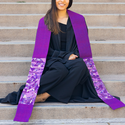 Purple Contemporary Clergy Stole