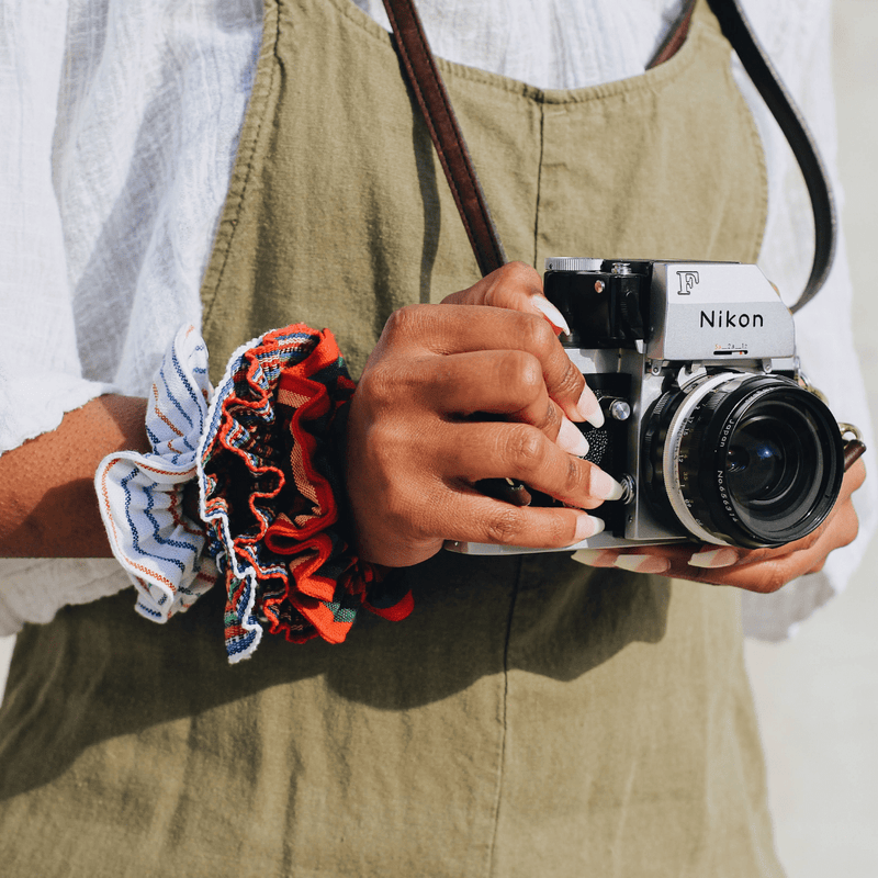 Hair Scrunchie - Guatemalan Woven Fabric