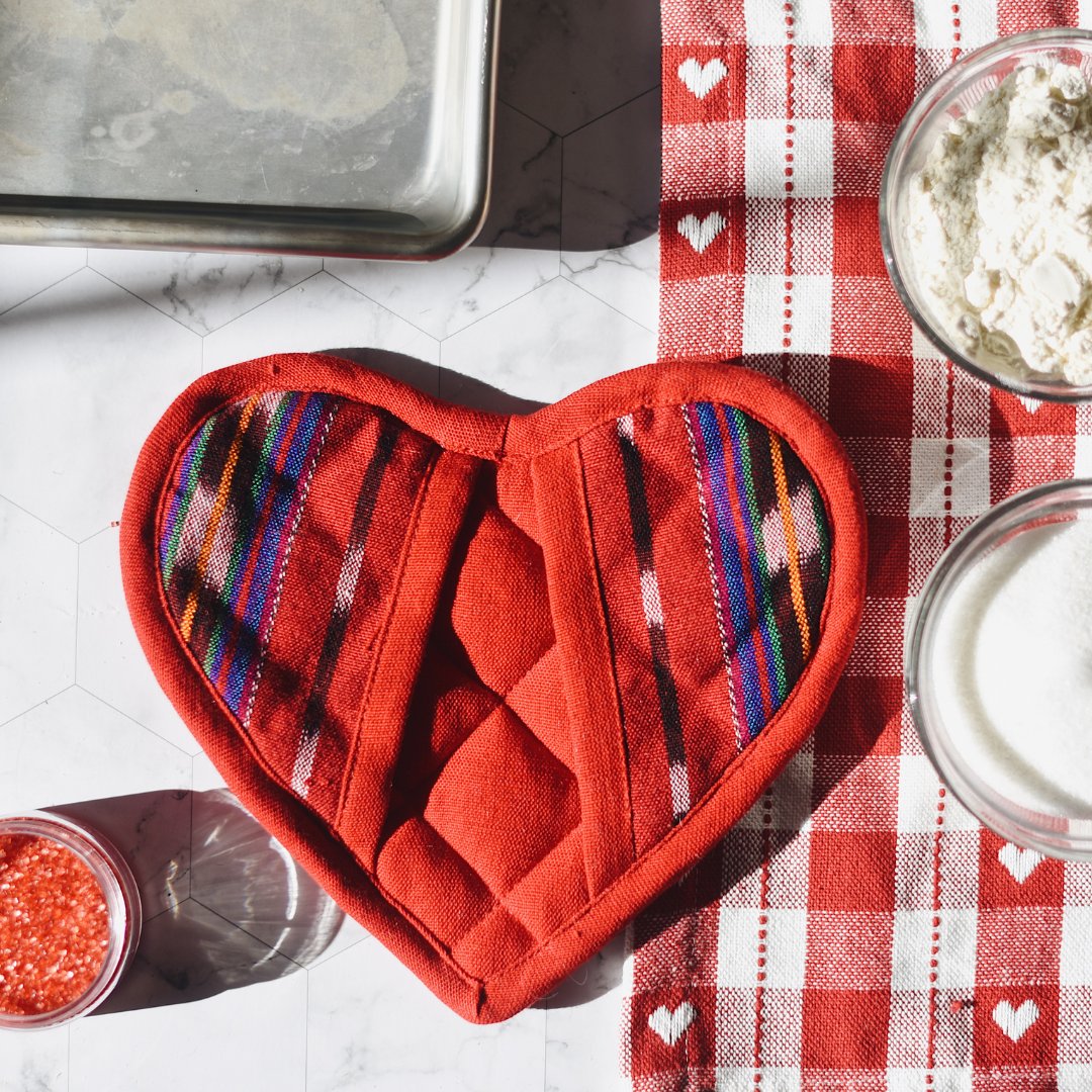 Festive Heart Pot Holder