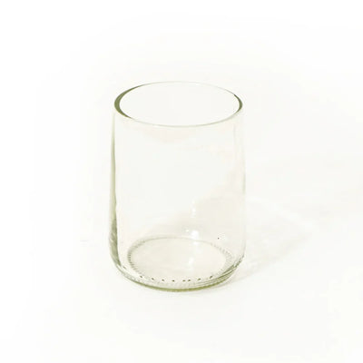 Reclaimed Clear Glass Short Tumblers – Set of 4