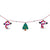 Snowman and Christmas Tree Garland