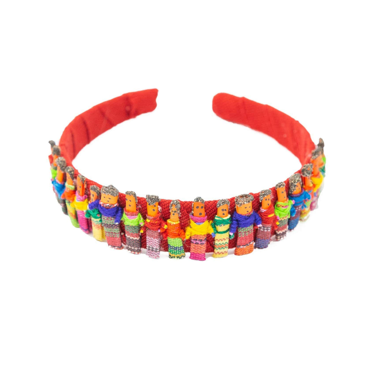 Fair Trade Worry Doll Headband Red