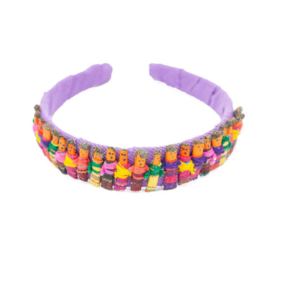 Fair Trade Worry Doll Headband Purple