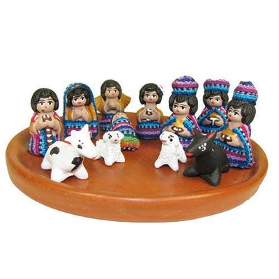 Colorful Terracotta Nativity