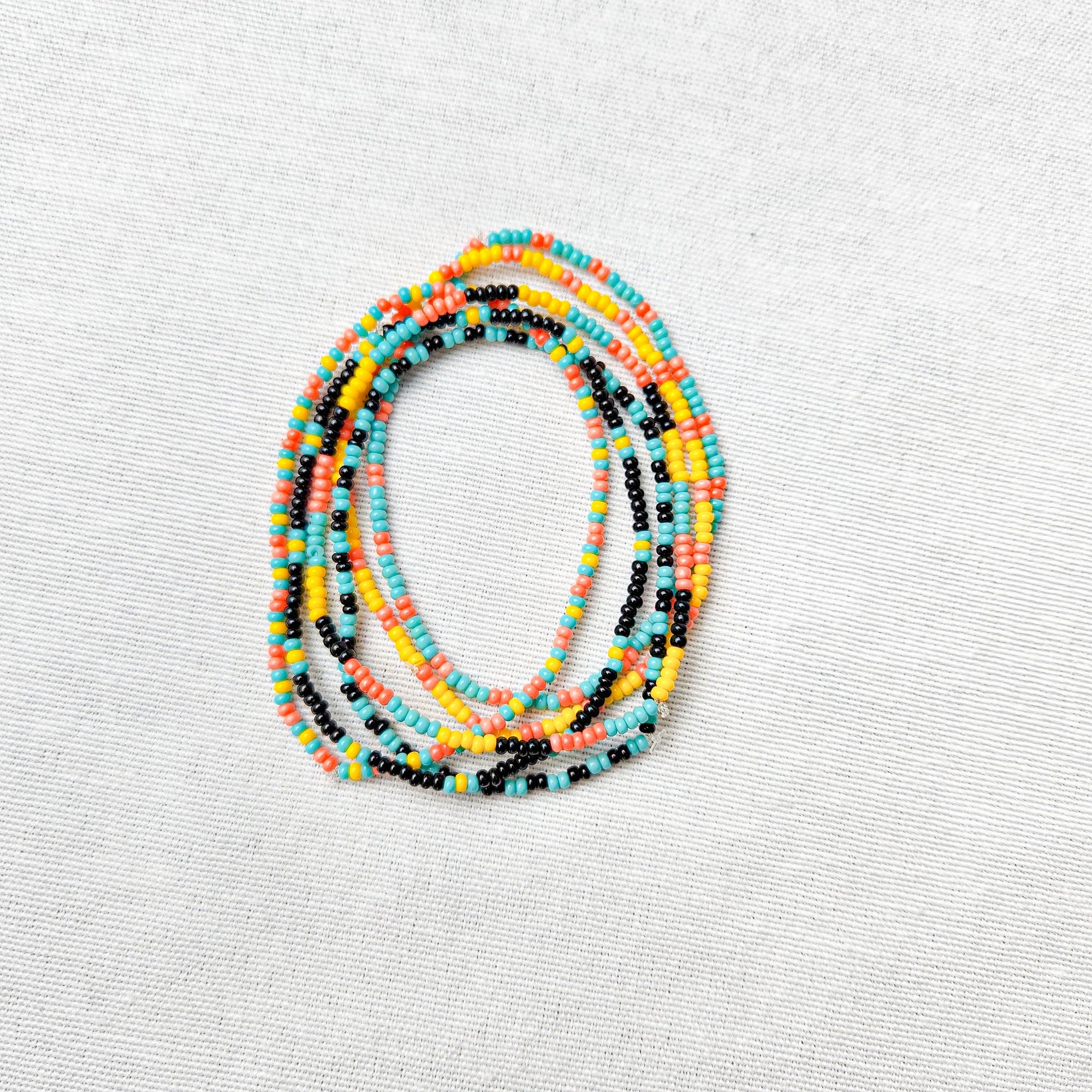 Confetti Seed Bead Bracelets - Set of 6