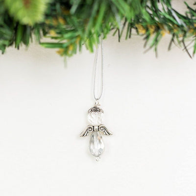 Crystal Bead Angel Ornament