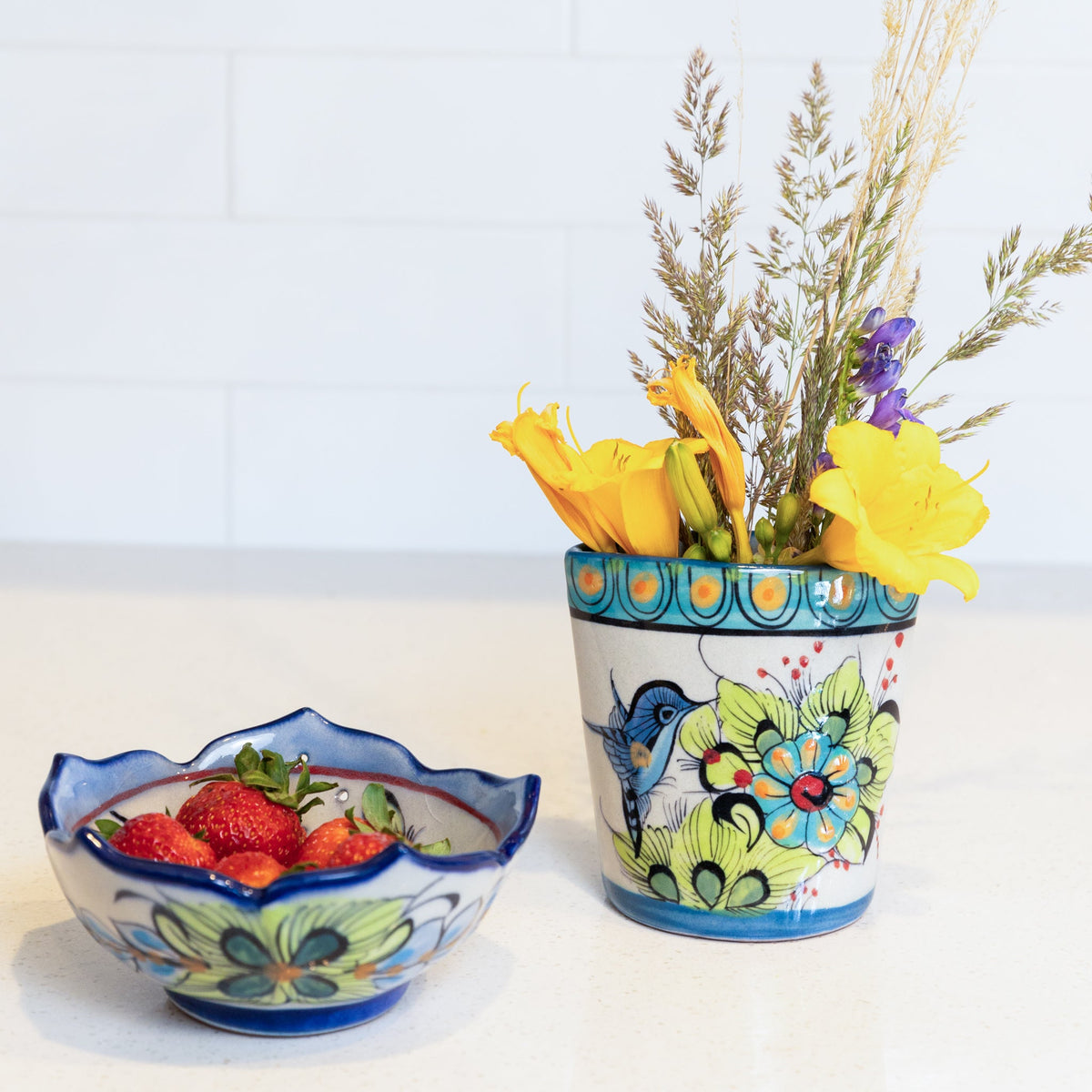 Guatemalan Stoneware Berry Bowl