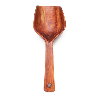 Hand Carved Wood Sugar Scoop