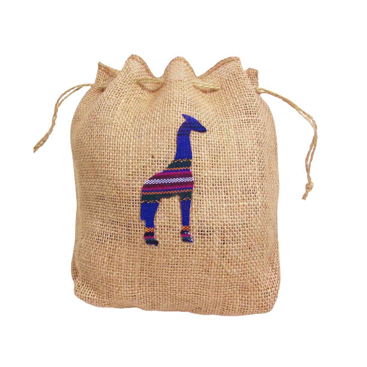 Giraffe Hemp Drawstring Bag
