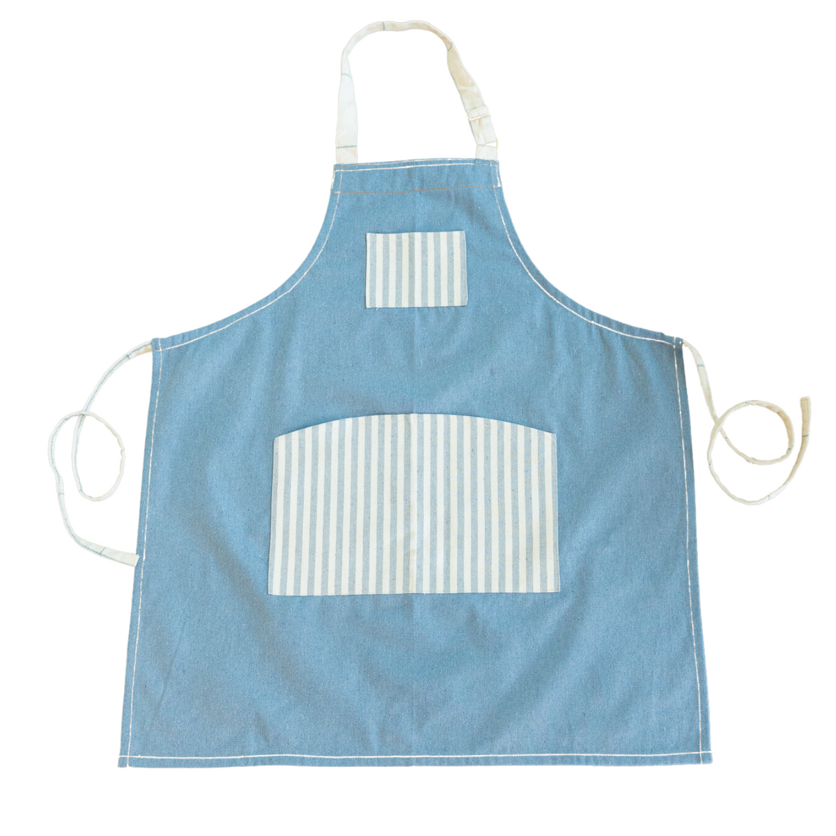 Upcycled Denim Apron With Pockets
