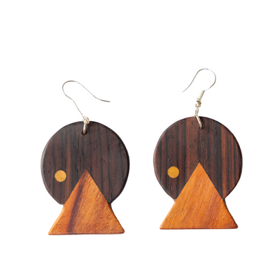 Sunset Wood Earrings