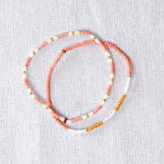 Simple Seed Bead Bracelets - Set of 2 | Guatemalan Jewelry | UPAVIM Crafts Black
