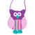Fair Trade Owl Purse Purple