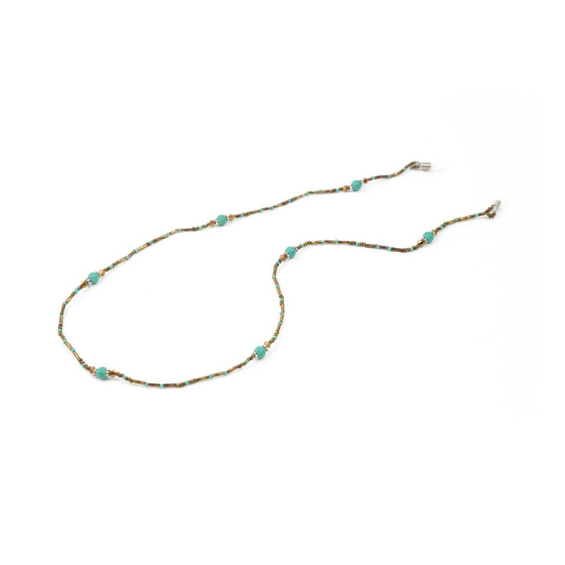 Fair Trade Eyeglass Holder Turquoise Beads
