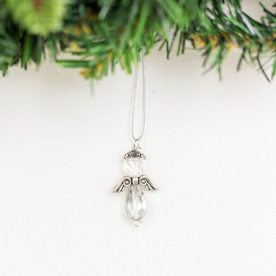 Crystal Bead Angel Ornament