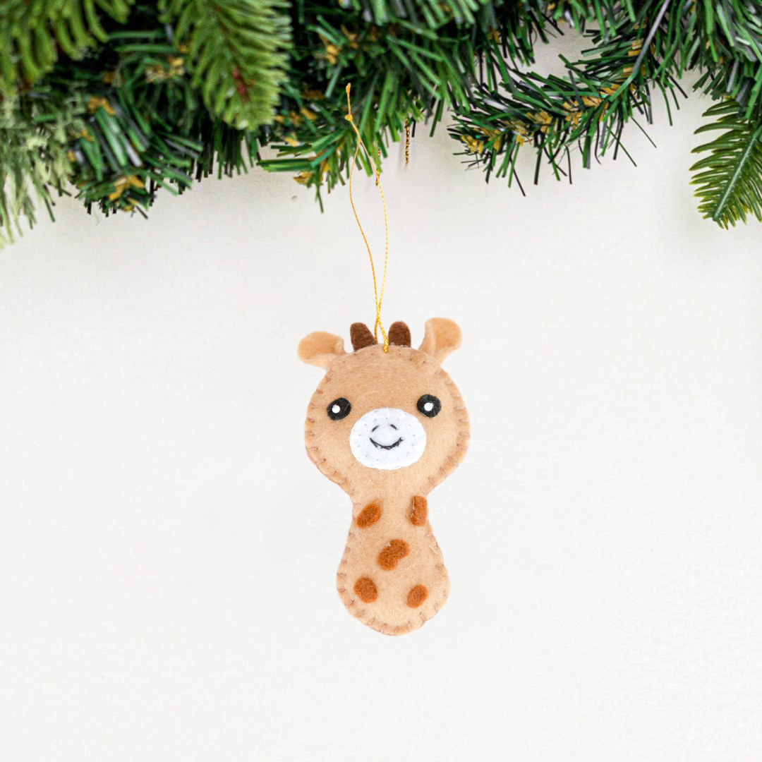 Mini Giraffe Felt Ornament